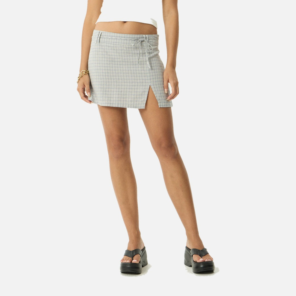 Afends Luchi Mini Skirt - Silver Birch - view 2 | Propaganda Streetwear & Skate