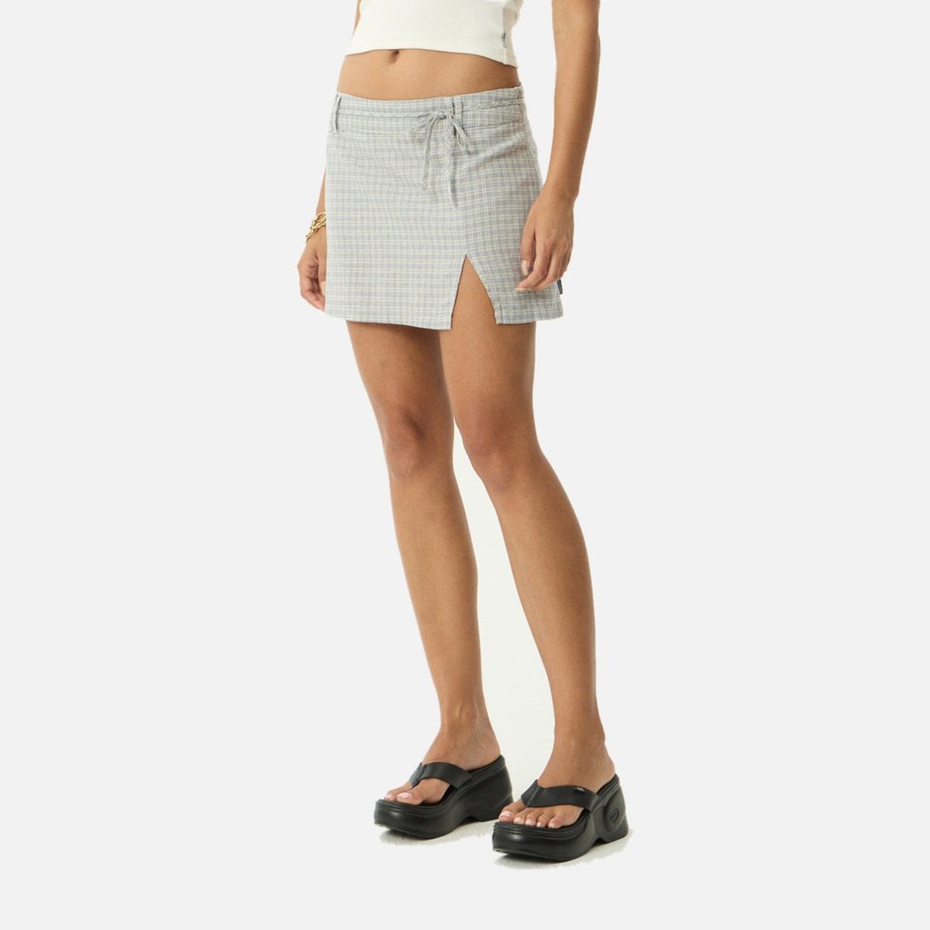 Afends Luchi Mini Skirt - Silver Birch - view 3 | Propaganda Streetwear & Skate