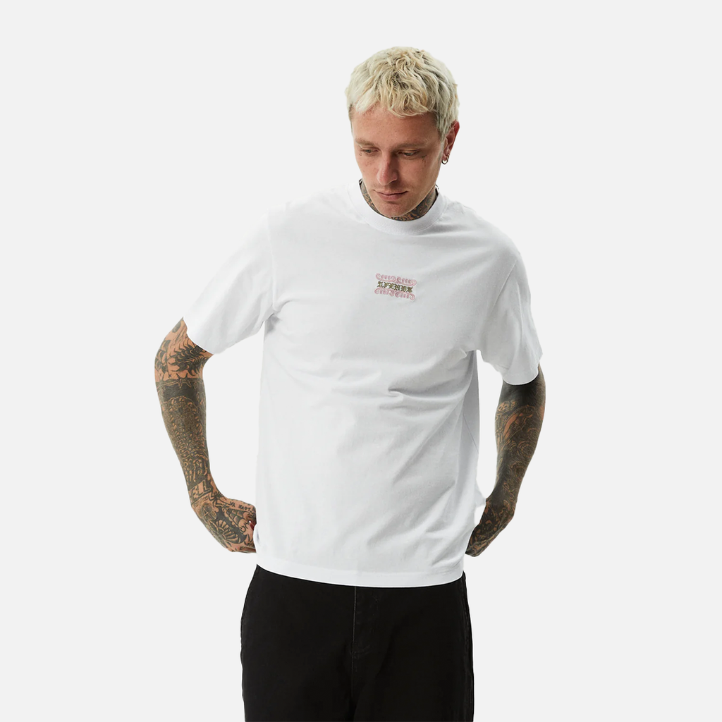 Afends Sixsixsix Retro Fit Tee - White