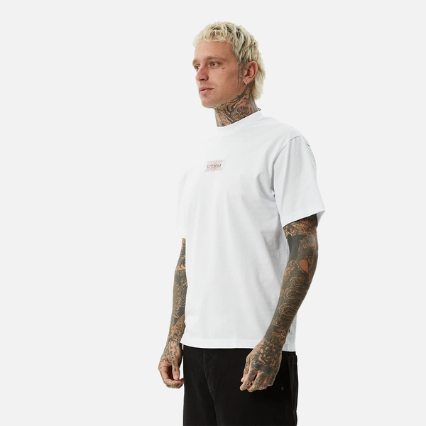 Afends Sixsixsix Retro Fit Tee - White