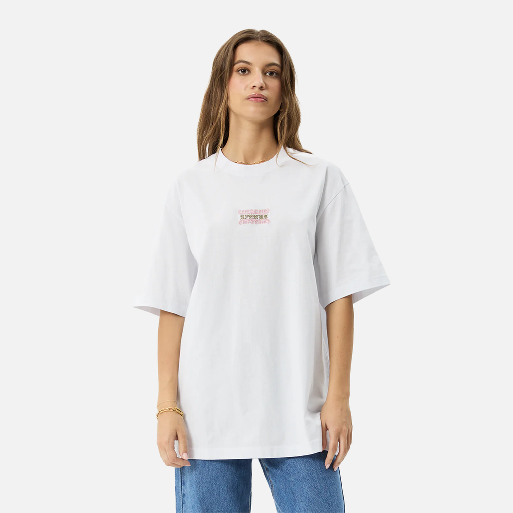 Afends Sixsixsix Retro Fit Tee - White