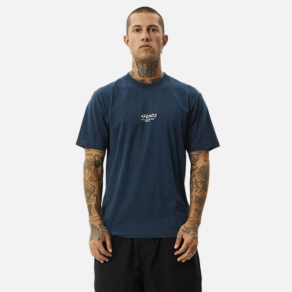 Afends Message Retro Fit Tee - Navy