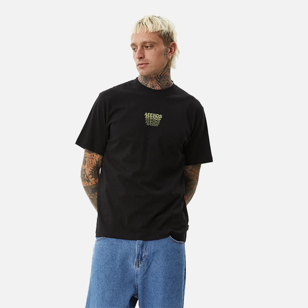 Afends Repeat Retro Fit Tee - Black