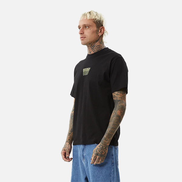 Afends Repeat Retro Fit Tee - Black