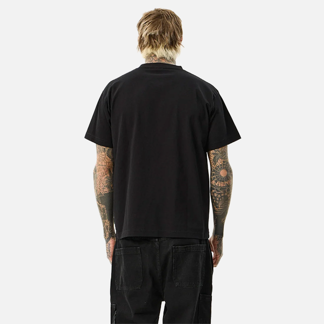 Afends Sadworld Heavyweight Boxy Tee - Black