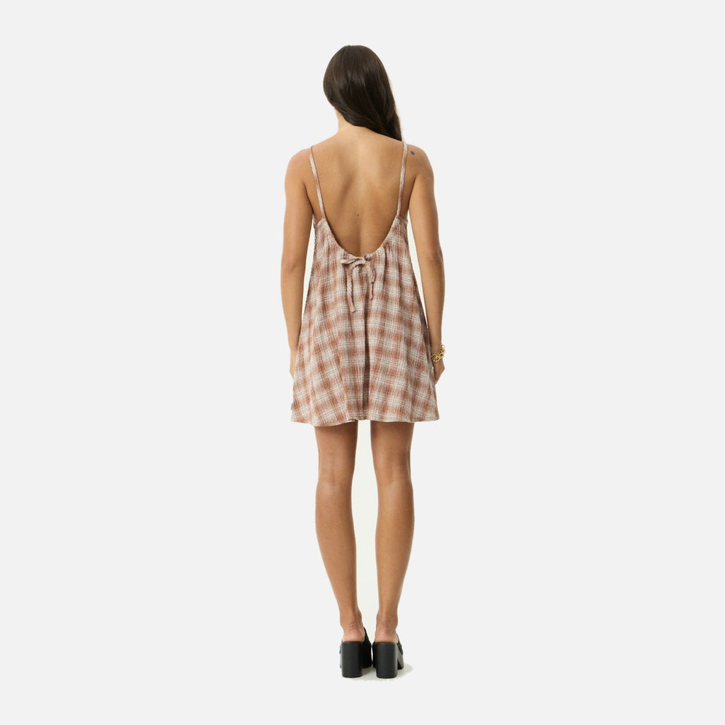 Afends Sammy Seersucker Mini Dress - Desert Check - view 2 | Propaganda Streetwear & Skate