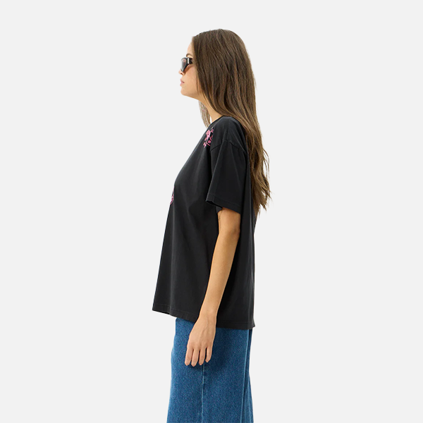 Afends Sea Siren Oversized Fit Tee - Stone Black