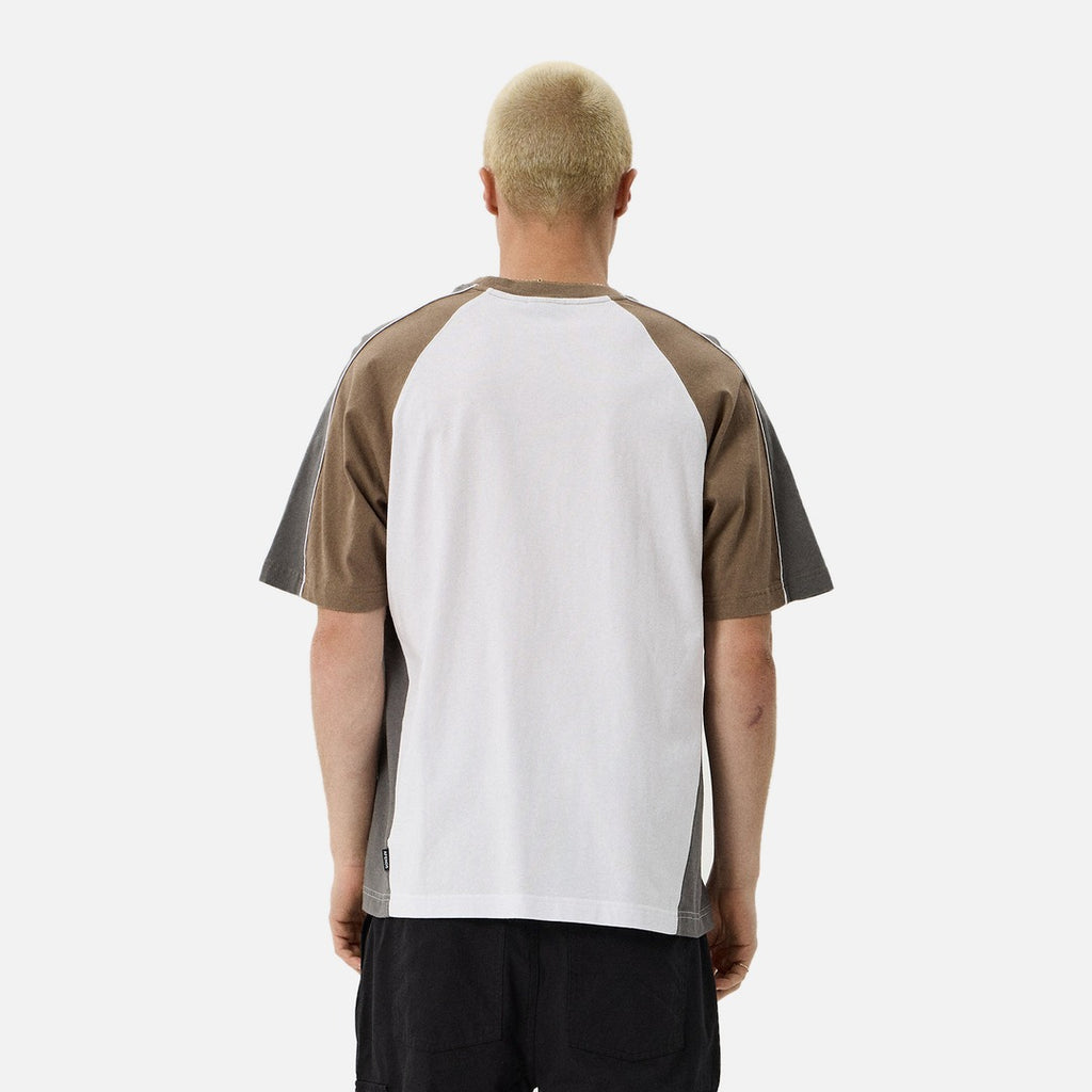Afends Tallows Panelled Raglan Tee - White - view 5 | Propaganda Streetwear & Skate