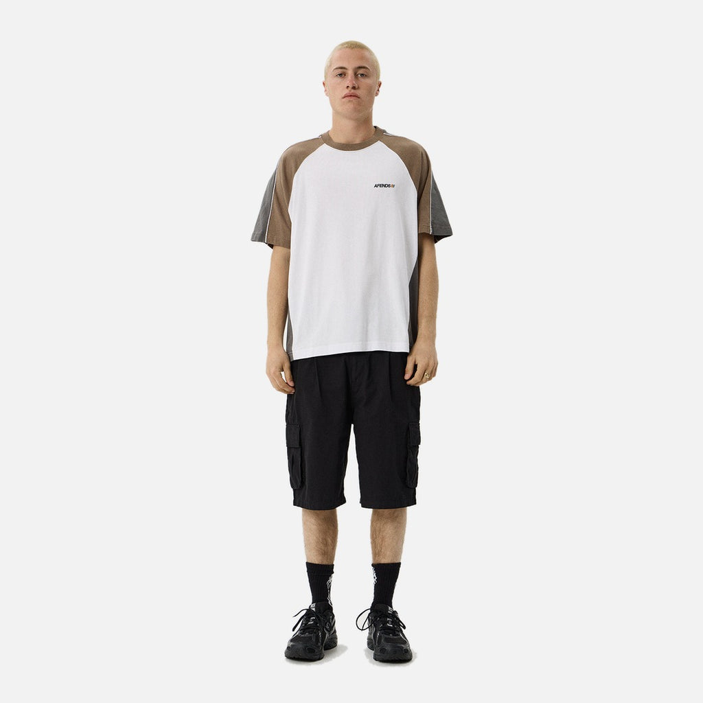 Afends Tallows Panelled Raglan Tee - White - view 6 | Propaganda Streetwear & Skate