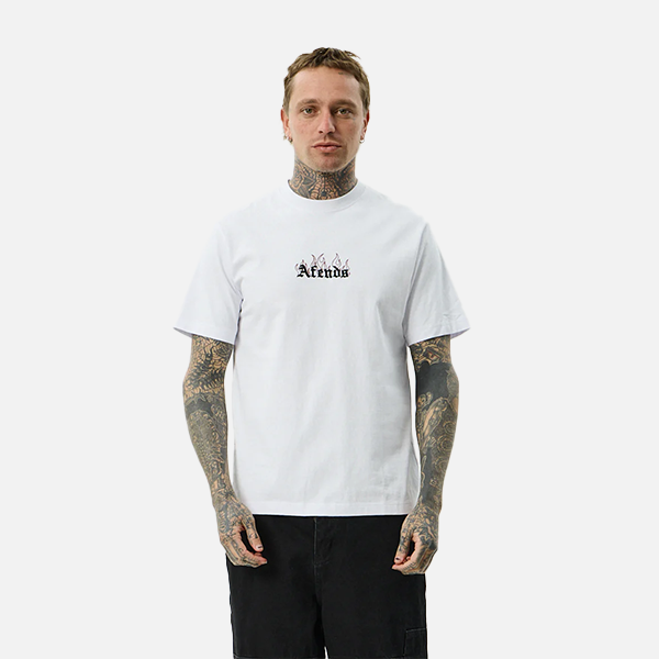 Afends Temporal Heavyweight Retro Tee - White
