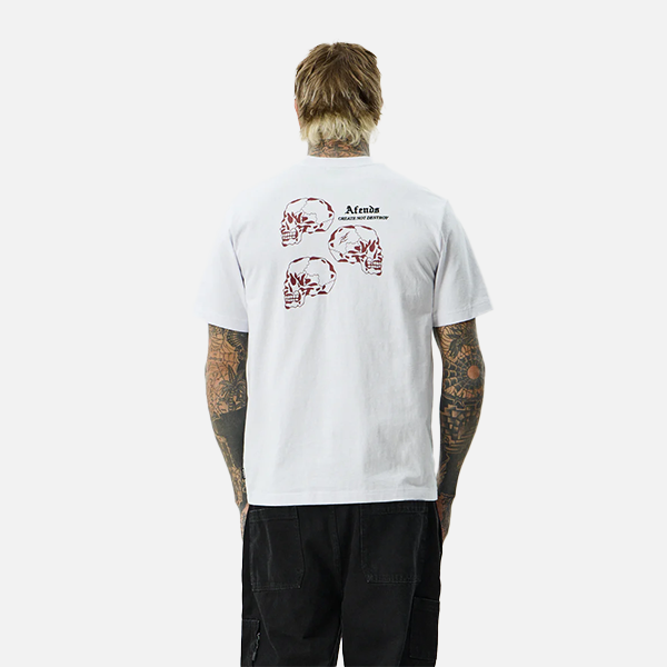 Afends Temporal Heavyweight Retro Tee - White