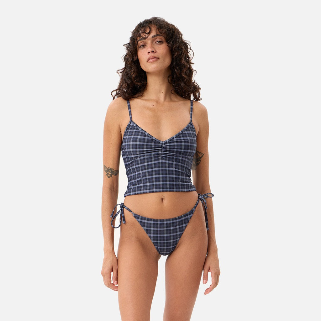 Afends Thea Tankini Top - Midnight Check - view 3 | Propaganda Streetwear & Skate