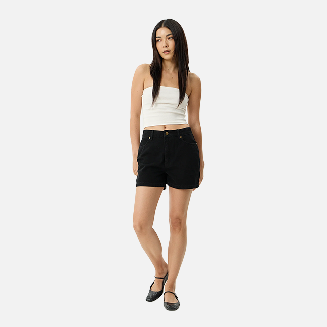 Afends Seventy Threes Denim Short - Washed Black