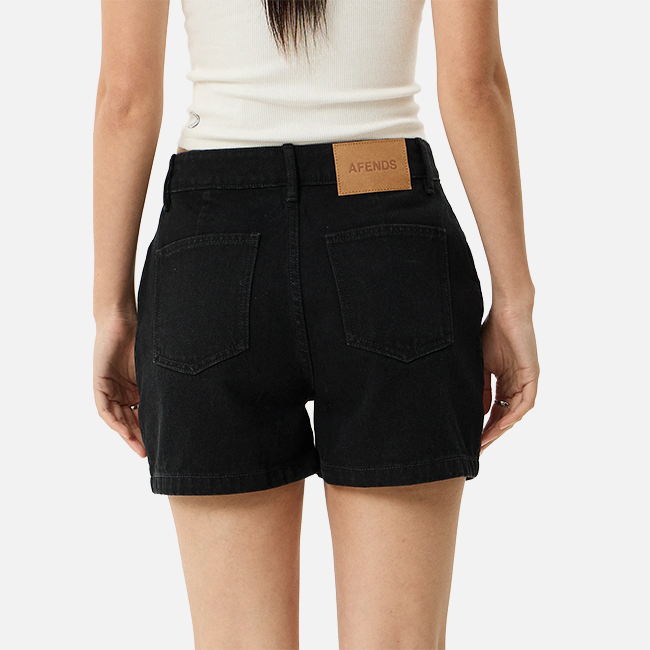 Afends Seventy Threes Denim Short - Washed Black