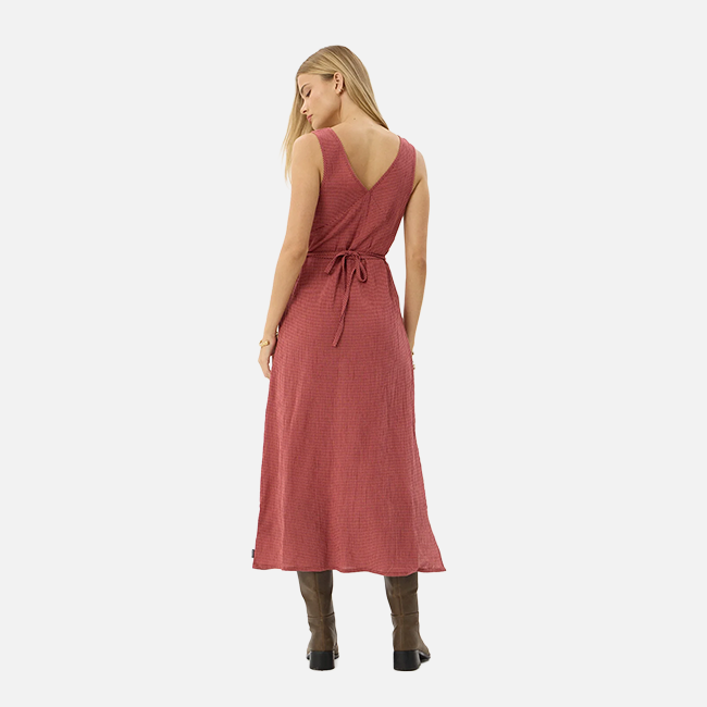 Afends Tully Seersucker Maxi Dress - Indy Rose Check