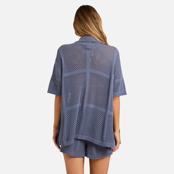 Billabong Cool Down Beach Cover Up - Blue Smoke - view 2 | Propaganda Streetwear & Skate