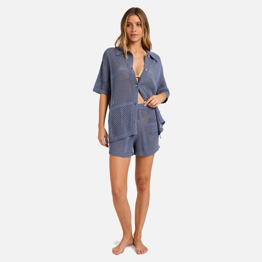 Billabong Cool Down Beach Cover Up - Blue Smoke - view 4 | Propaganda Streetwear & Skate