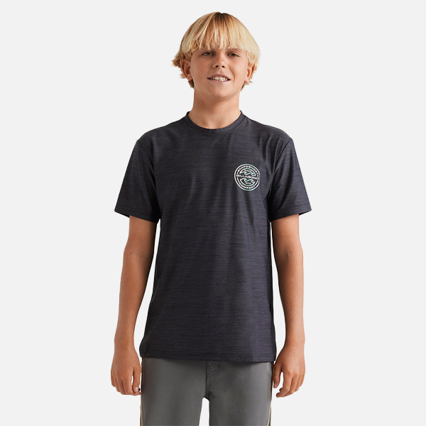 Billabong JNR Boys Rotor Shoreline Rashguard - Black Heather