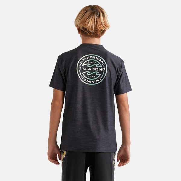 Billabong JNR Boys Rotor Shoreline Rashguard - Black Heather