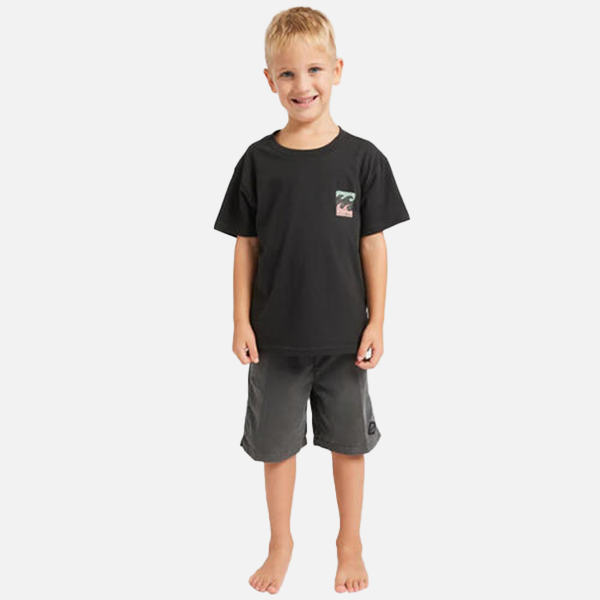 Billabong JNR Groms Crayon Wave Tee - Washed Black