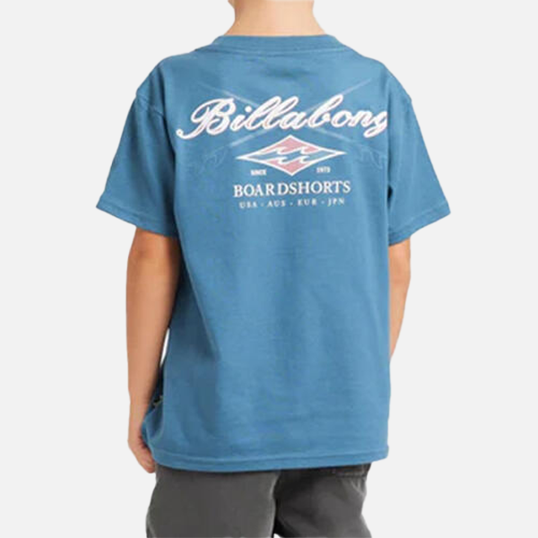Billabong JNR Groms Crossboards Tee - Real Teal