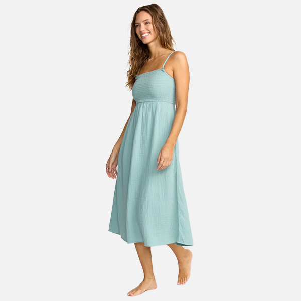 Billabong Off The Coast Dress - Blue Fog