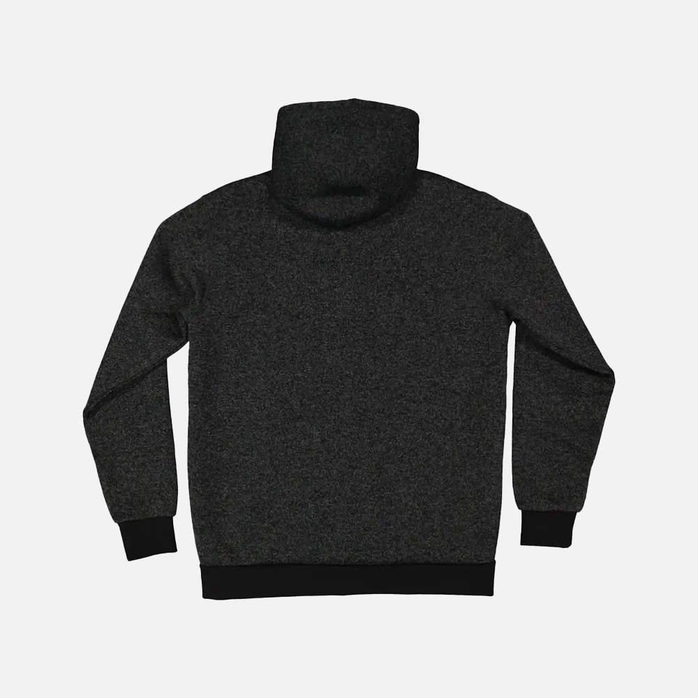 Dark gray hoodie on a light gray background