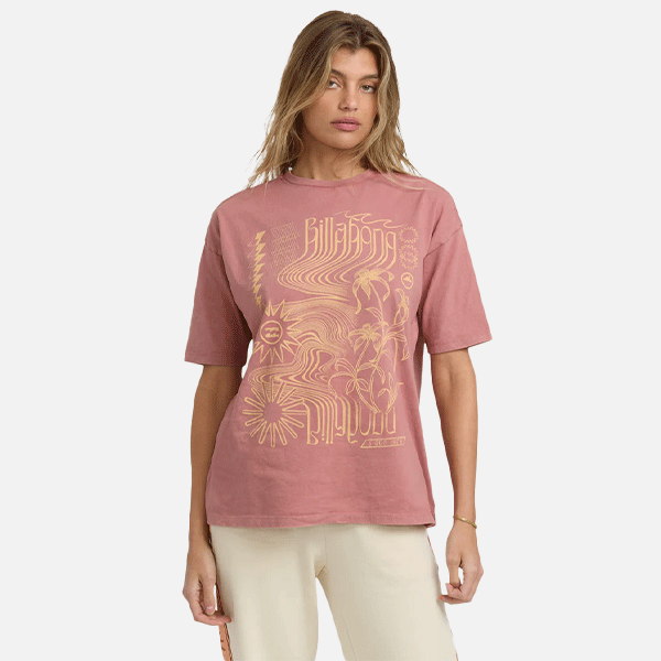 Billabong Surf Coalition Tee - Dark Coral