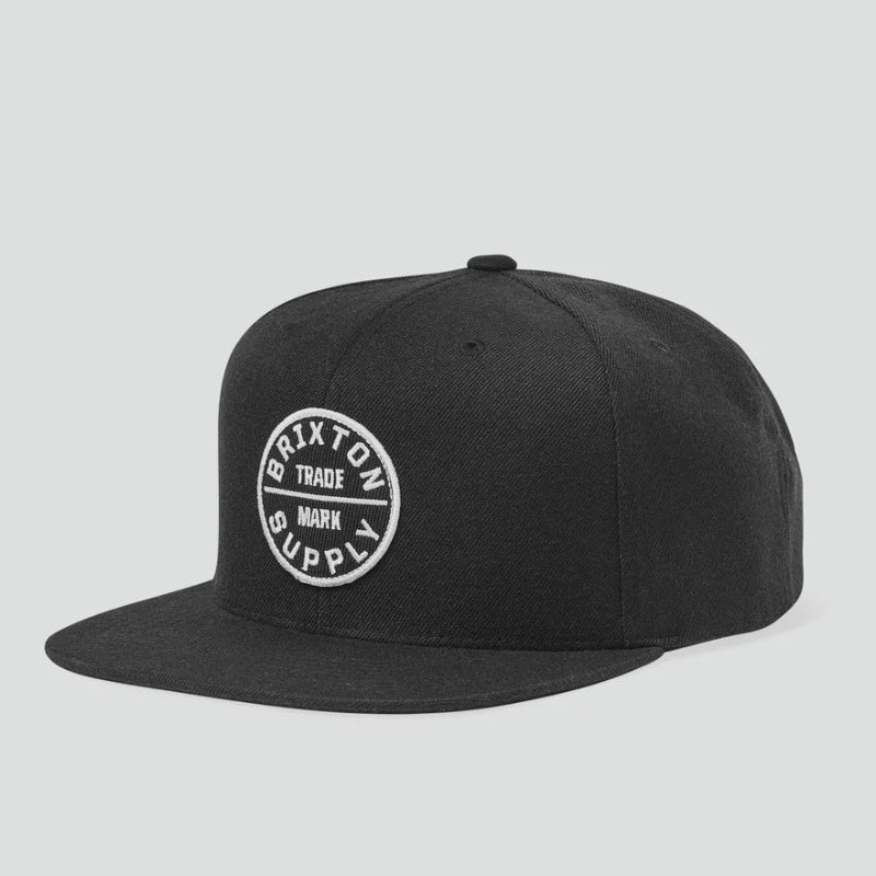 Black brixton cap with white brixton circle logo
