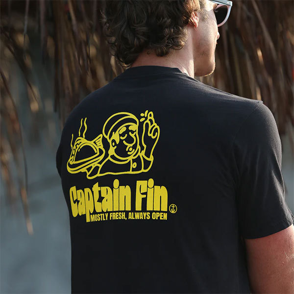 Captain Fin Mostly Fresh SS Tee - Black