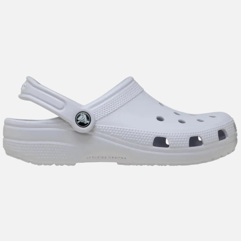 Purpleclog shoe with a brand logo on a white background