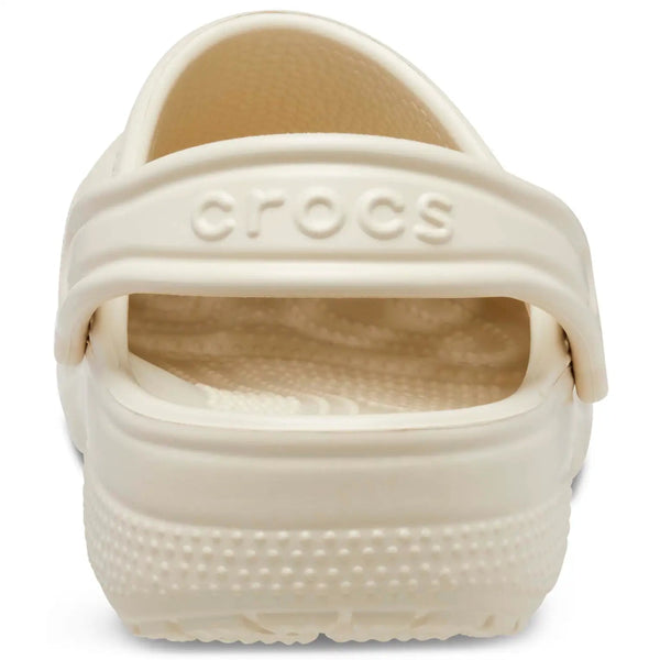 Beige Crocs sandal on a white background