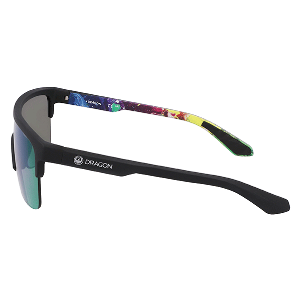 Dragon Slotted - Matte Black/Multi LL/Green Ion