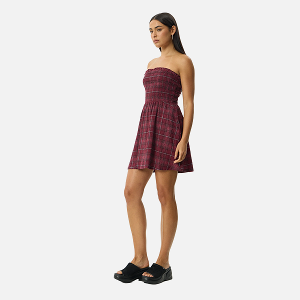 Afends Eboni Seersucker Mini Dress - Port
