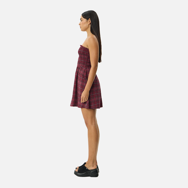 Afends Eboni Seersucker Mini Dress - Port