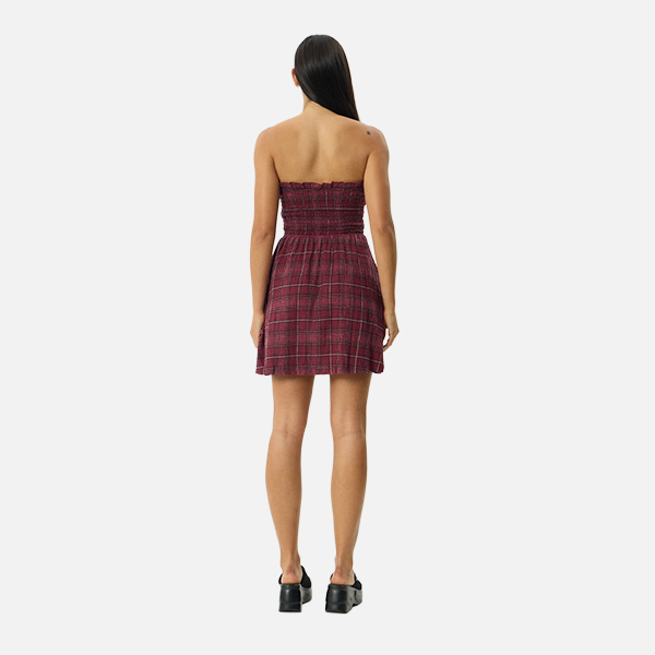 Afends Eboni Seersucker Mini Dress - Port