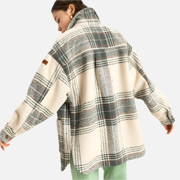 Roxy Check Me Now Jacket - Agave Green Olan Plaid