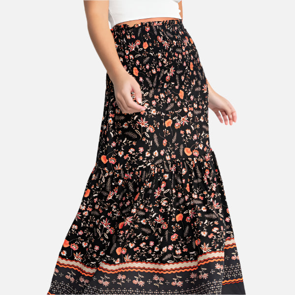 Roxy Remember The Time II Maxi Skirt - Anthracite Kerala Border