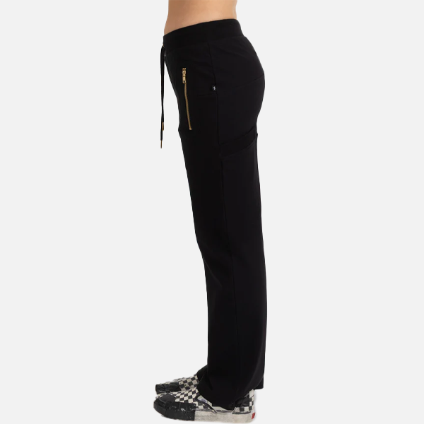 Federation Escape Loose Leg Trackies - Black/Gold