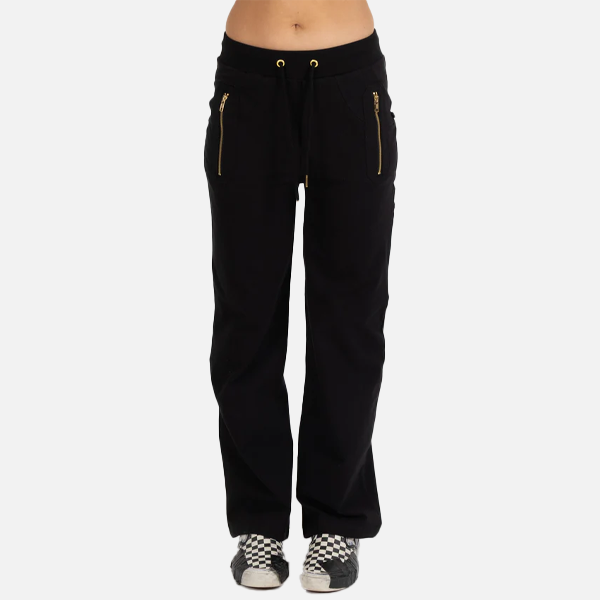 Federation Escape Loose Leg Trackies - Black/Gold
