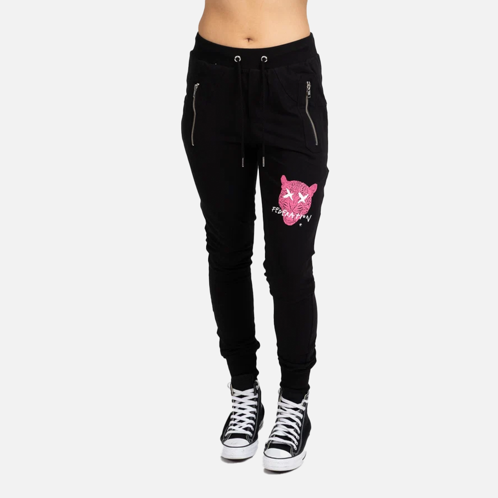 Federation Escape Trackies Leopard - Black/Pink