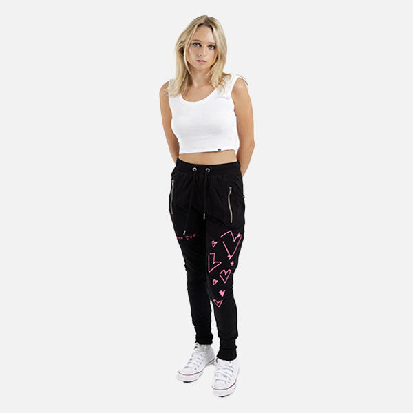 Federation Escape Trackies With Love - Black/Hot Pink