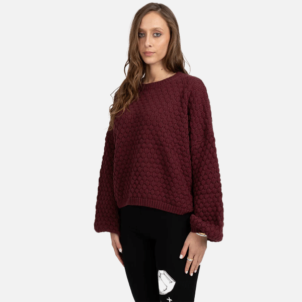 Federation Honeycomb Knit - Merlot