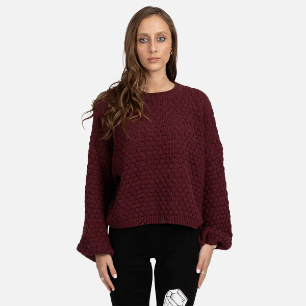 Federation Honeycomb Knit - Merlot