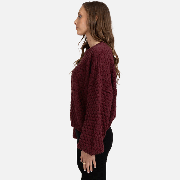 Federation Honeycomb Knit - Merlot