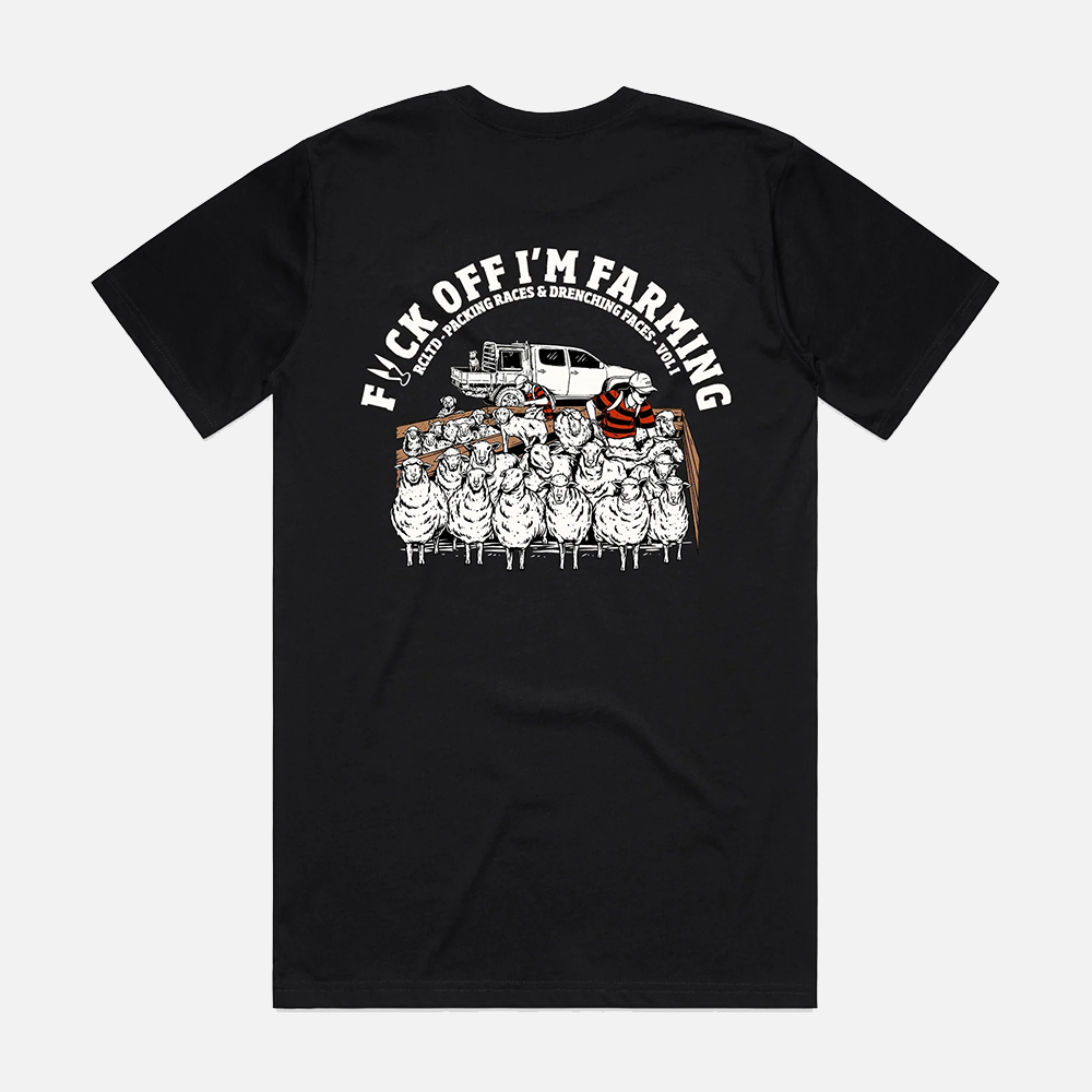 RCLTD FK Off I’m Sheep Farming Tee - Black