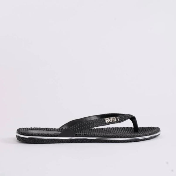 Rusty Flippin Thong - Black/Silver