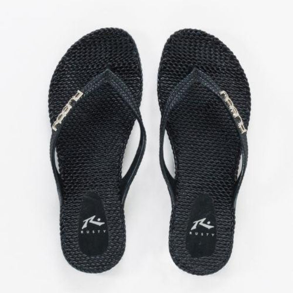 Rusty Flippin Thong - Black/Silver