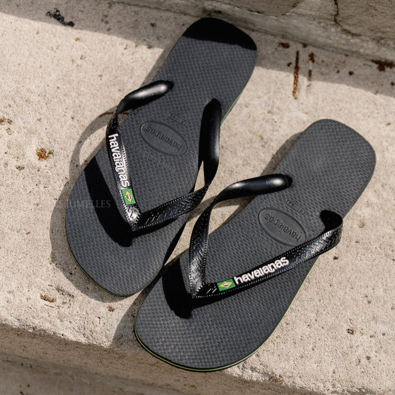 Pair of Havaianas flip-flops on a concrete surface