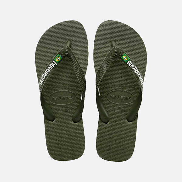 Havaianas Brazil Logo - Olive Green